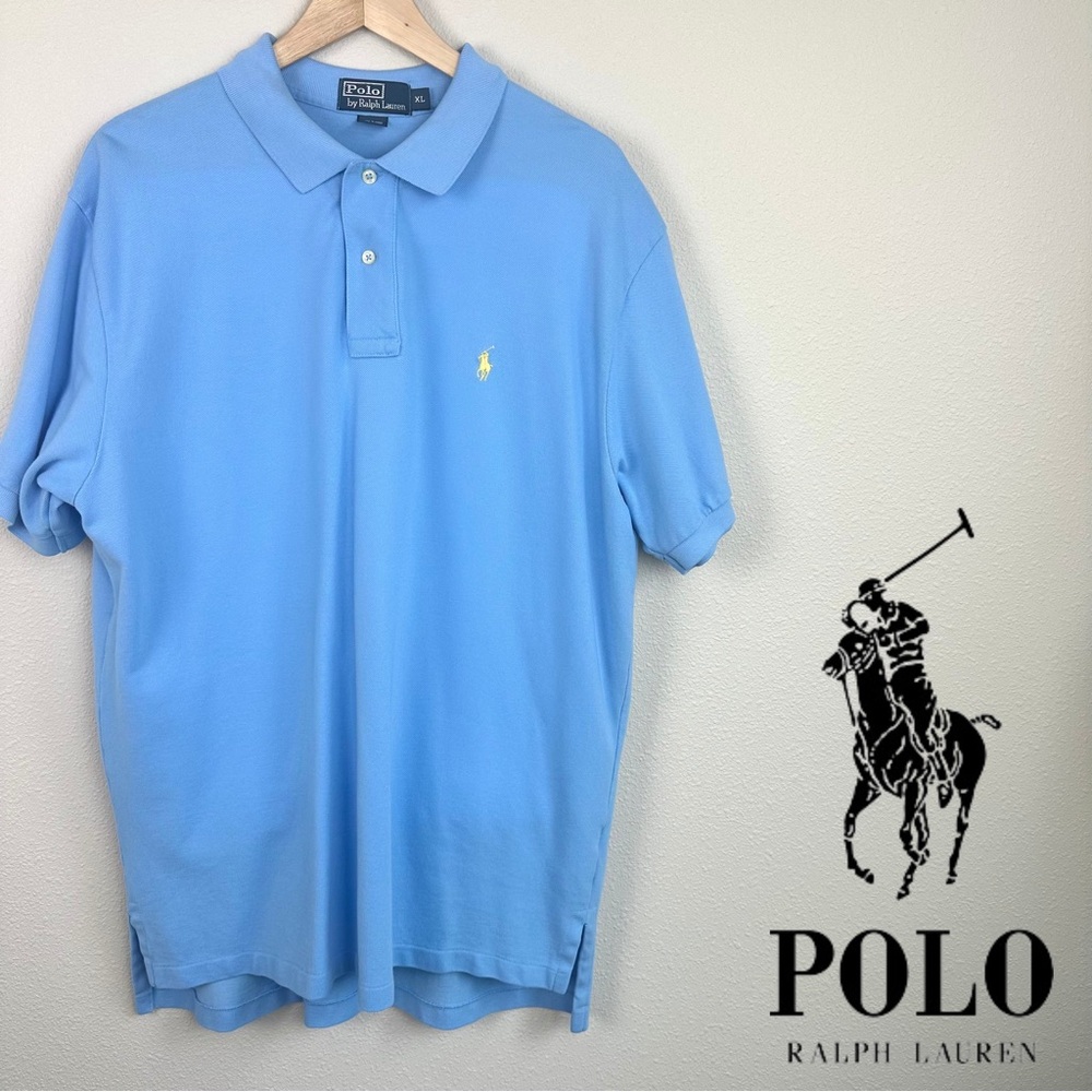 POLO Ralph Lauren blue polo shirt‎
